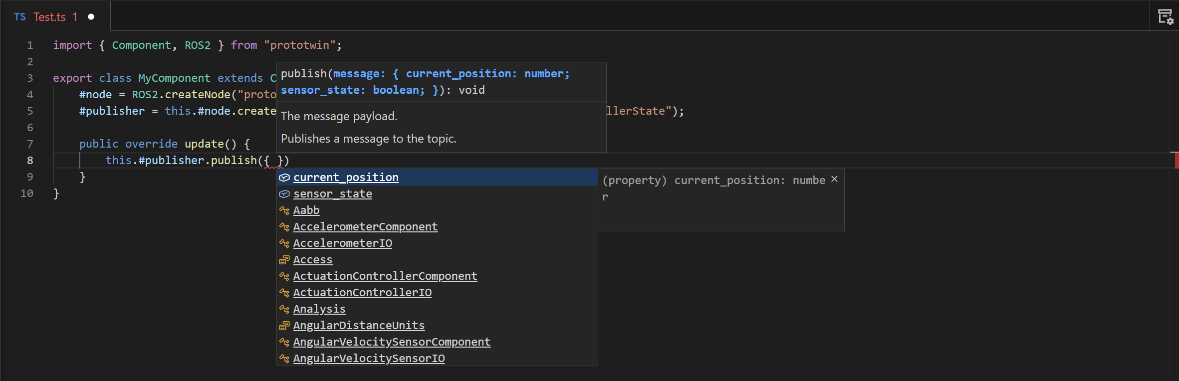 ROS 2 IntelliSense and Code Completion